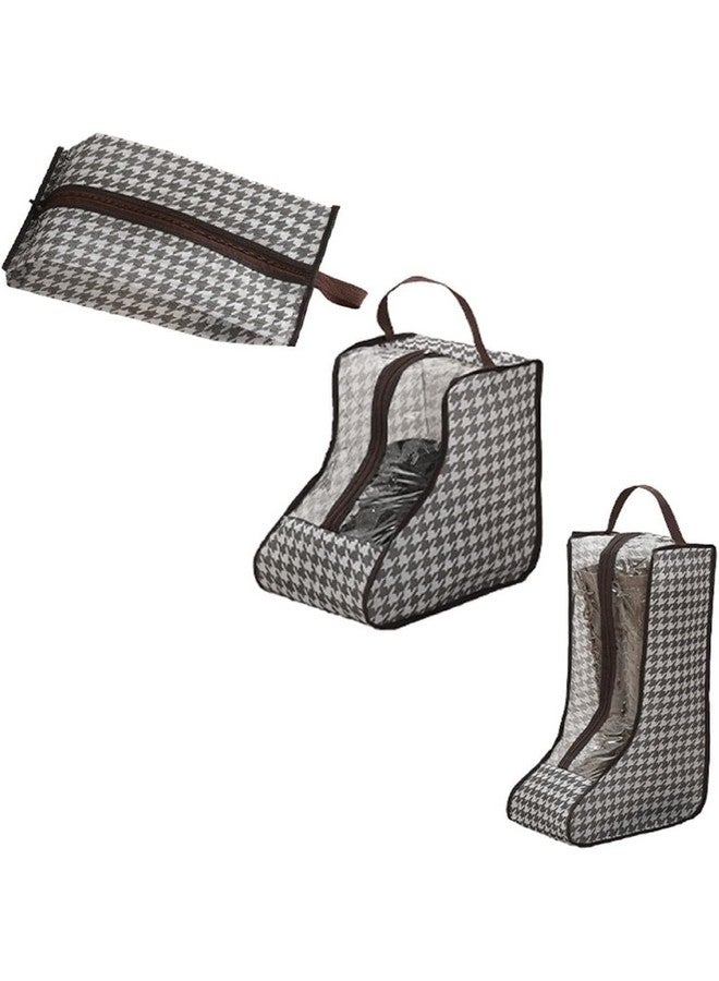 Brikipth Brikipth Portable Shoe Storage Bags with Handles: Long Boots & Short Boots Organizer, Dustproof & Moisture-Resistant, Suitable for Flats, Short Boots & High Heels, Foldable Design (3 Pack) - Image 1