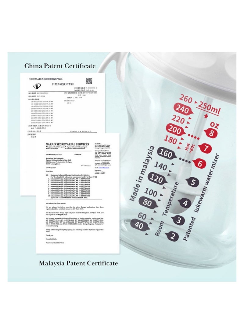 Japlo Nane Japlo Easy Hold Wide Neck Baby Feeding Bottle with Anti Colic BPA Free Silicone Teat 160ml - Blue - Image 3