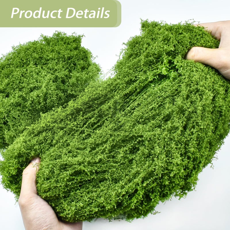 Aifong Fake Green Moss for Crafts 5.3 Oz Decorative Artificial Moss for Crafts Decorative Faux Moss Table Centerpieces Wedding Party Decor Fairy Garden Floral DIY - Image 4