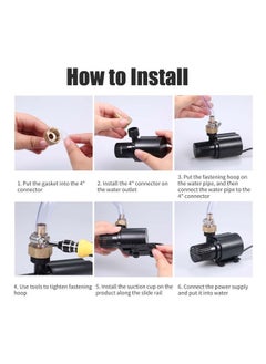 NIBEMINENT Brushless DC Water Pump Black/Gold/Silver 10x5.5x7centimeter  - Image 5