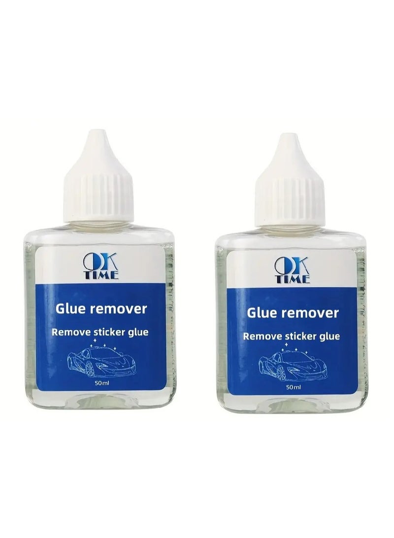 OK TIME 2 Remover traces of stickers and adhesives from surfaces, surface cleaner from traces of dirt and residues of previous use with an auxiliary plastic scraper, transparent 50 ml + Scraper - Image 1