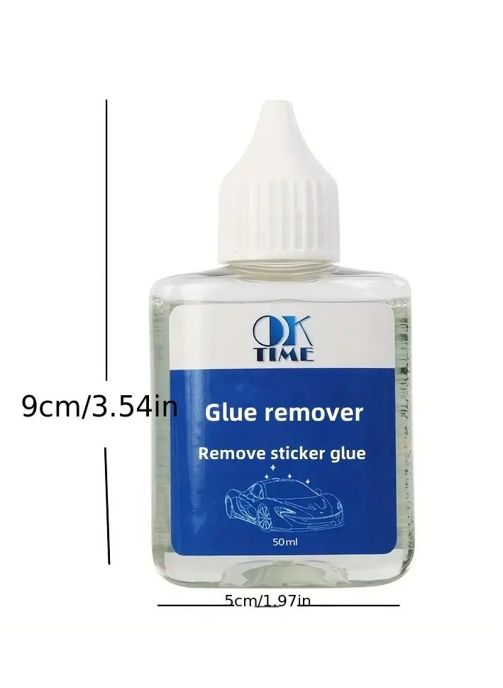 OK TIME 2 Remover traces of stickers and adhesives from surfaces, surface cleaner from traces of dirt and residues of previous use with an auxiliary plastic scraper, transparent 50 ml + Scraper - Image 2