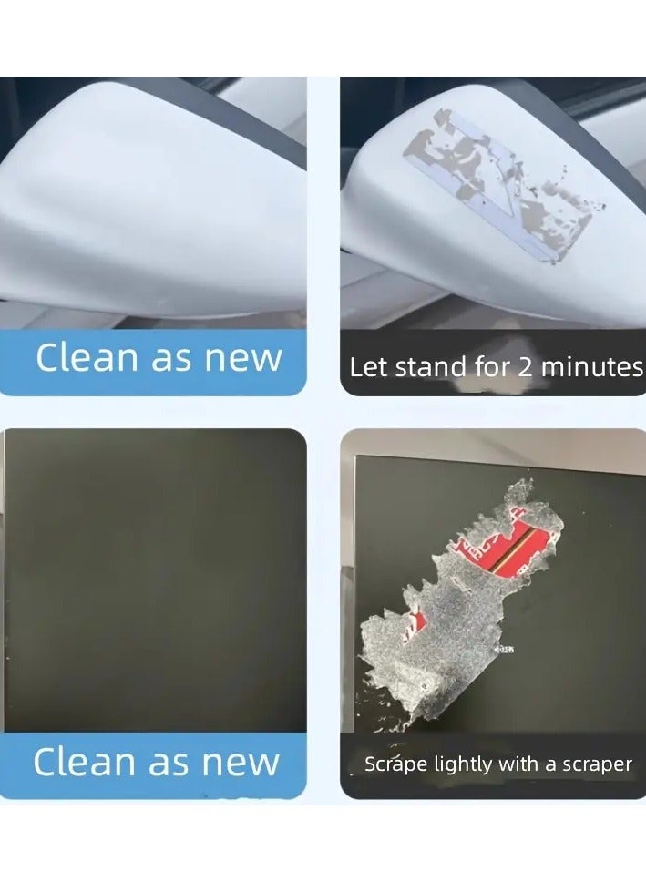 OK TIME 2 Remover traces of stickers and adhesives from surfaces, surface cleaner from traces of dirt and residues of previous use with an auxiliary plastic scraper, transparent 50 ml + Scraper - Image 4