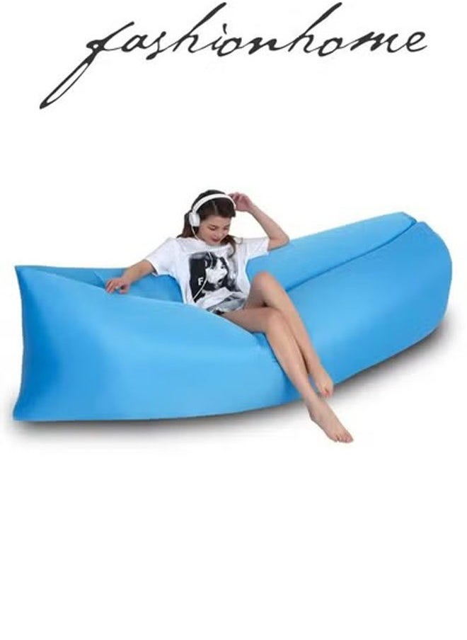 KLNAMAEAAN Outdoor portable inflatable waterproof beach air bed air bed sofa.Inflatable Lounger Air Sofa Hammock for Outdoor, Travelling, Camping, Hiking, Picnic  - Image 1