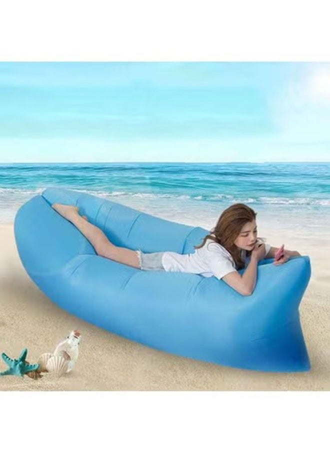 KLNAMAEAAN Outdoor portable inflatable waterproof beach air bed air bed sofa.Inflatable Lounger Air Sofa Hammock for Outdoor, Travelling, Camping, Hiking, Picnic  - Image 5