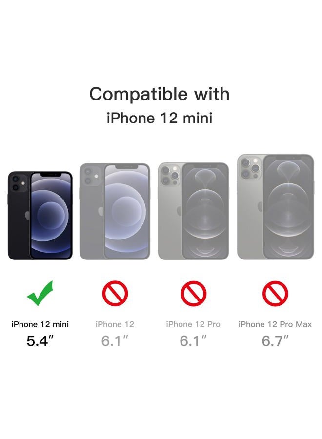 Jetech Matte Case for iPhone 12 Mini 5.4-Inch, Shockproof Military Grade Drop Protection, Frosted Translucent Back Phone Cover, Anti-Fingerprint (Black) - Image 2