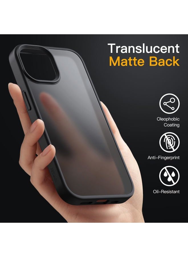 Jetech Matte Case for iPhone 12 Mini 5.4-Inch, Shockproof Military Grade Drop Protection, Frosted Translucent Back Phone Cover, Anti-Fingerprint (Black) - Image 4