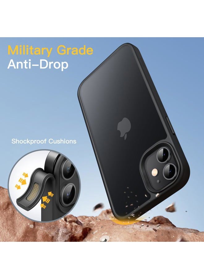 Jetech Matte Case for iPhone 12 Mini 5.4-Inch, Shockproof Military Grade Drop Protection, Frosted Translucent Back Phone Cover, Anti-Fingerprint (Black) - Image 3