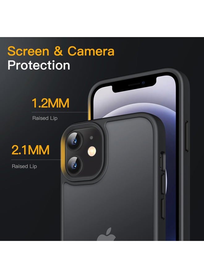 Jetech Matte Case for iPhone 12 Mini 5.4-Inch, Shockproof Military Grade Drop Protection, Frosted Translucent Back Phone Cover, Anti-Fingerprint (Black) - Image 5