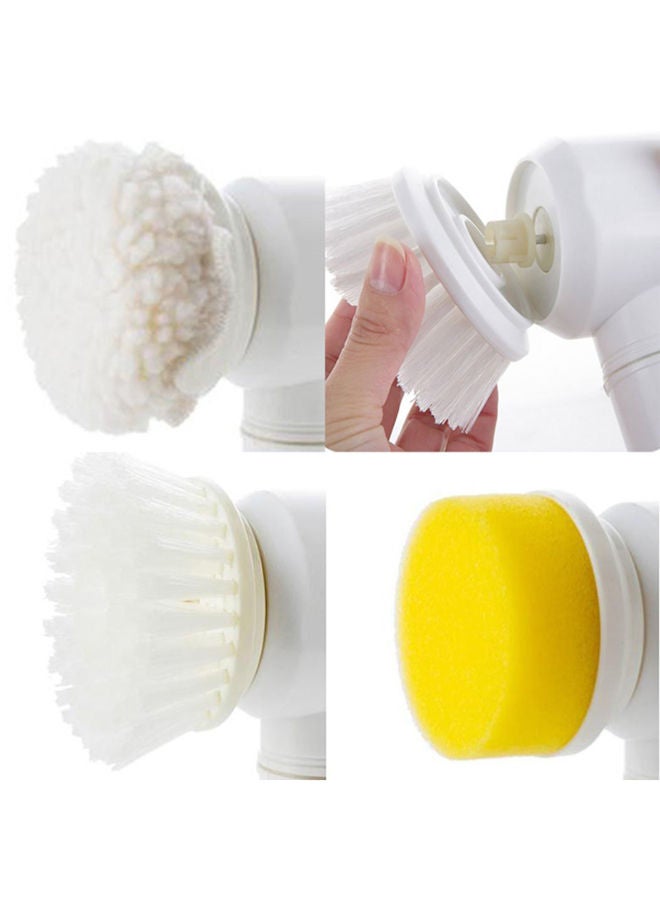SHOPI Electric Cleaning Brush, KASTWAVE Multifunctional 5 in 1 Electric Household Magic Brush, ABS Nylon Kitchen Bathtub for Cleaning Tub, Tile, Floor, Sink, Window, Kitchen Window Brush Cleaner (white)  - Image 2
