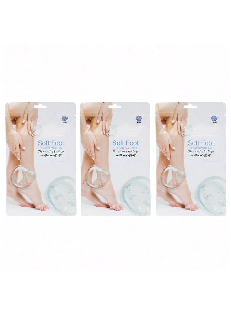 سنايل مقشر ومنعم الاقدام الكوري مكون من 3 قطع 18*3 مل - Image 1