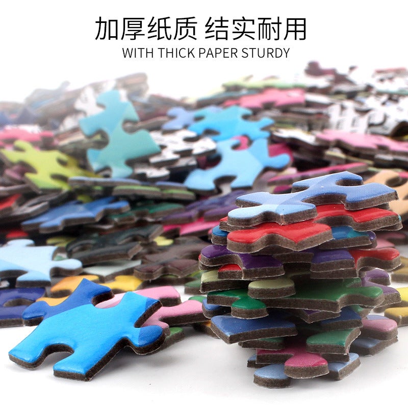 Adult Adult 1000 Christmas Halloween Round Theme Puzzle Decompression Toys Set Puzzle Making - Image 4