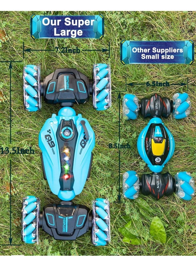 Magicwand R/C Rechargeable 1:12 Scale Off-Road Gesture Controlled Monster Double Sided Spine Design Transformation All Terrain Monster Drifting Vehicle for Kids【Blue】…… - Image 3