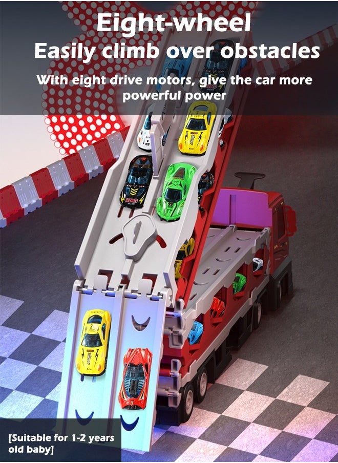 Folding Ejection Race Truck with16PCS Alloy Cars,Kids Car Transport Container Trucks,207 CM,Gifts For Boys 3+ Years  - Image 5