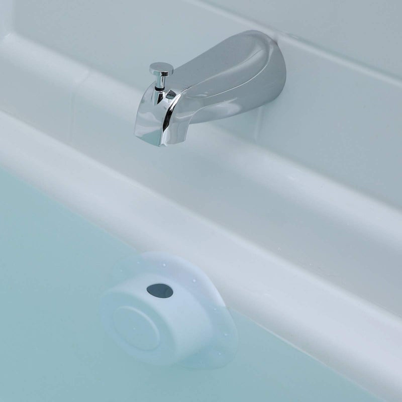 SlipX Solutions Bottomless Bath | Overflow Drain Cover for Tub | Great Gifts for Mom, Spa & Bath Accessories | Drain Block, Water Stopper Plug | Bath Essentials for Women | 4" Diameter, White - Image 1