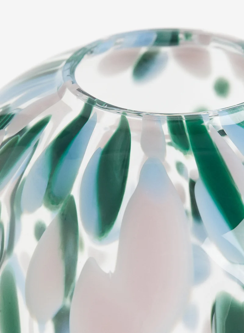 H&M Patterned Large Glass Vase