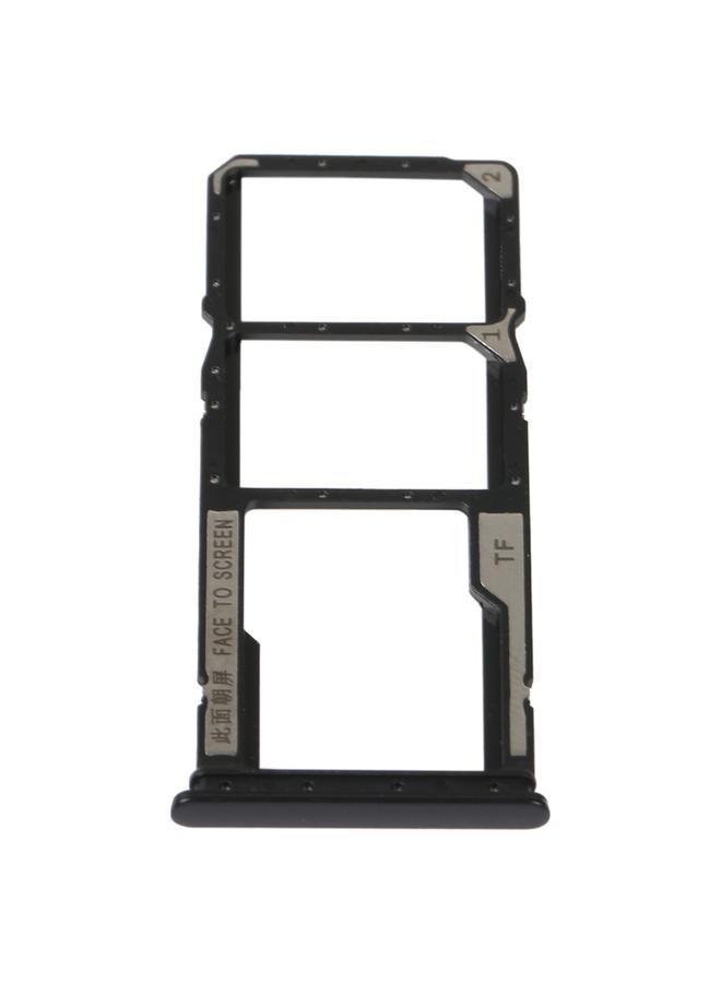 erorex SIM Card Tray + SIM Card Tray + Micro SD Card Tray For Xiaomi Redmi 10C/Redmi 10 India/Poco C40(Black) - Image 1