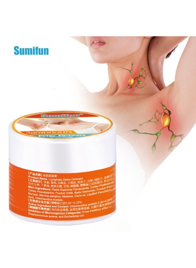 سوميفون مرهم العناية بالعقد الليمفاوية ، كريم تدليك الصرف الليمفاوي لإزالة السموم تخفيف الألم للرقبة وراء الجلد تحت الأذن 10g - Image 1