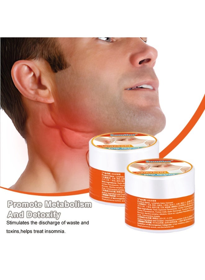 سوميفون مرهم العناية بالعقد الليمفاوية ، كريم تدليك الصرف الليمفاوي لإزالة السموم تخفيف الألم للرقبة وراء الجلد تحت الأذن 10g - Image 2