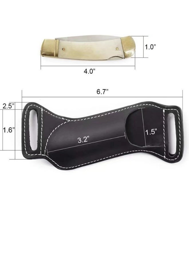 أغماد سكاكين من الجلد الصناعي للحزام - صغيرة الحجم وخفيفة الوزن، EDC - Image 3