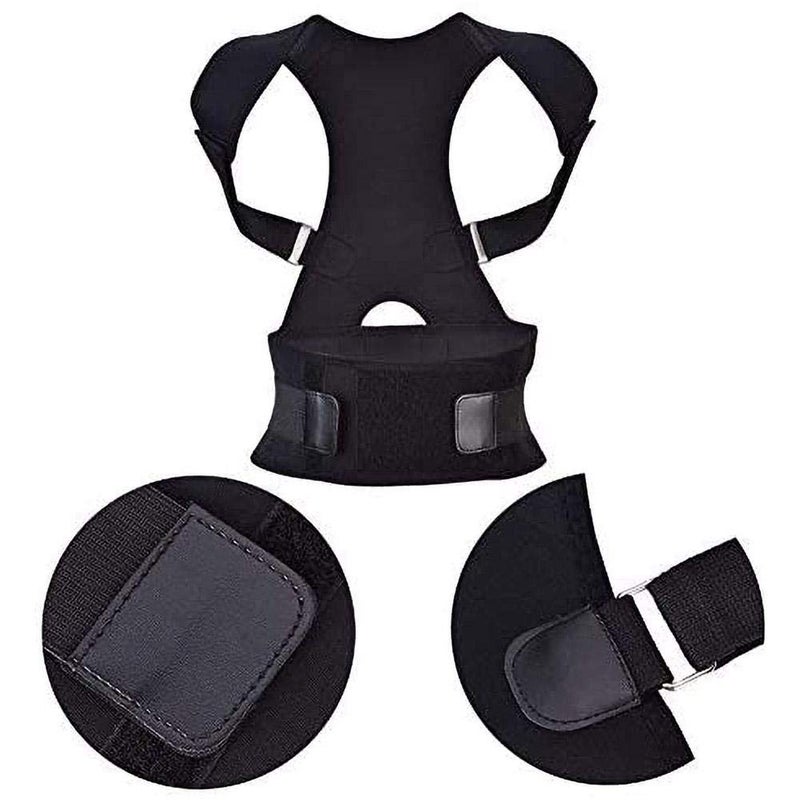 woobles Posture Corrector, Adjustable Back Brace Posture Clavicle Spine Corset Support Belt Breathable Back Straightener for Men Women B M B-M - Image 4