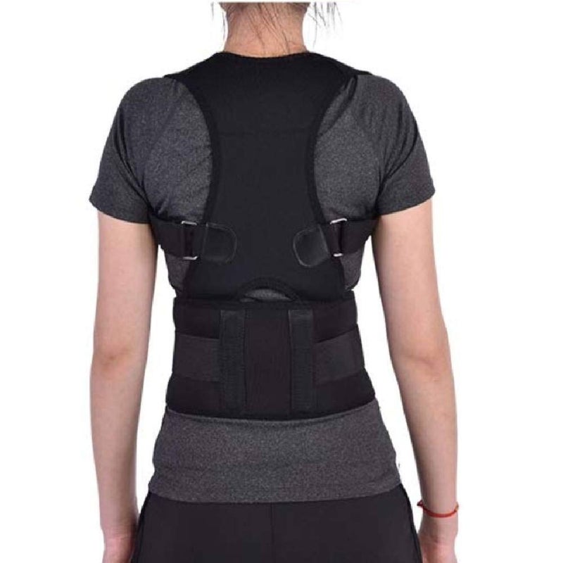 woobles Posture Corrector, Adjustable Back Brace Posture Clavicle Spine Corset Support Belt Breathable Back Straightener for Men Women B M B-M - Image 1