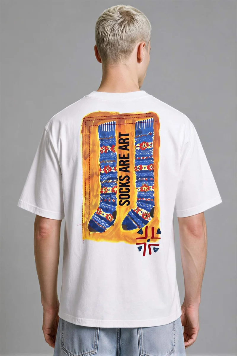 Defacto Oversize Fit Crew Neck Printed Short Sleeve T-Shirt