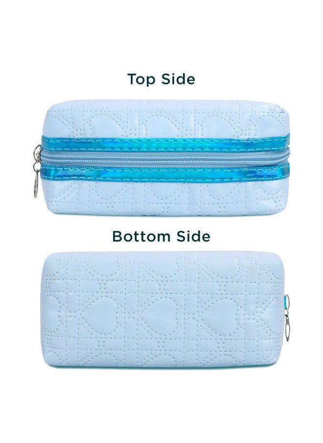 NFI essentials NFI essentials Pack of 2 Makeup Pouch Cosmetic Pouch Vanity Case Jewellery Pouch Stationery Pencil Case Travel Organiser Travel Pouch with Detachable Handle  - Image 5