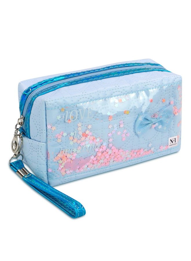 NFI essentials NFI essentials Pack of 2 Makeup Pouch Cosmetic Pouch Vanity Case Jewellery Pouch Stationery Pencil Case Travel Organiser Travel Pouch with Detachable Handle  - Image 3