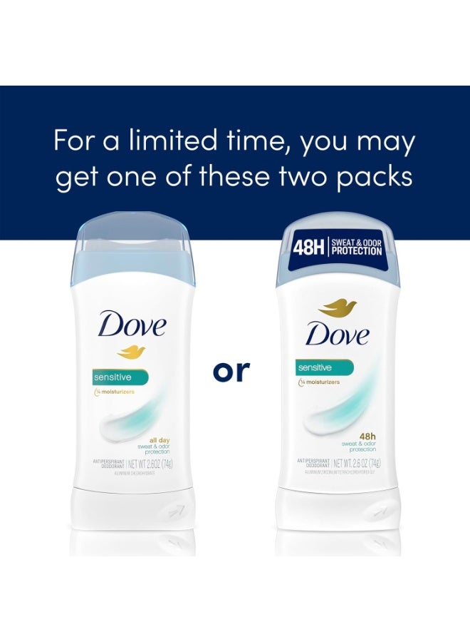 دوف مزيل عرق دوف المضاد للتعرق، ستيك للنساء، للبشرة الحساسة، لحماية من العرق والرائحة طوال اليوم، 74 غرام - Image 5