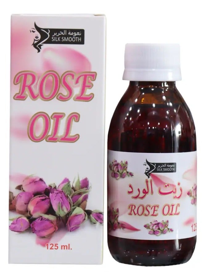 SILK SMOOTH Pure Rose Oil for Skin and Hair - Natural Elixir with Nutrients for Radiant Beauty - Image 1