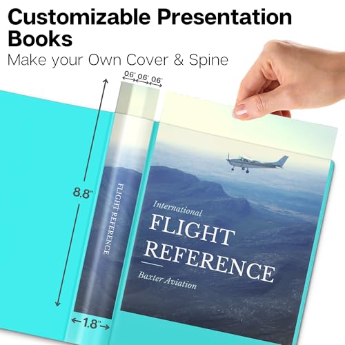 Dunwell Small Presentation Book 5.5x8.5 (2-Pack, Aqua), 24 Pockets Display 48 Half Size Pages, Plastic Binders with Sleeves, 5.5 x 8.5 Mini Booklets, Acid-Free Poly - Image 4