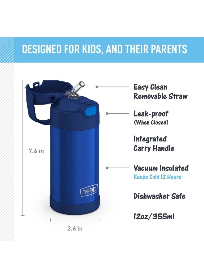THERMOS FUNTAINER Stainless Steel Kids Blue Bottle 355ML - Image 2