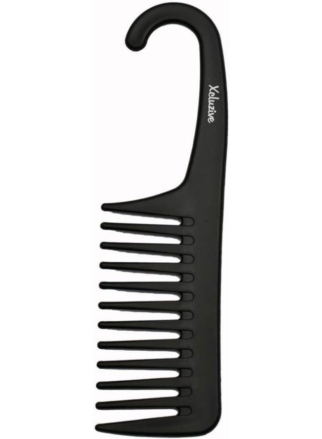 Xcluzive Wide-Tooth Shower Comb With Hang-On Handle, Assorted Color - Image 2