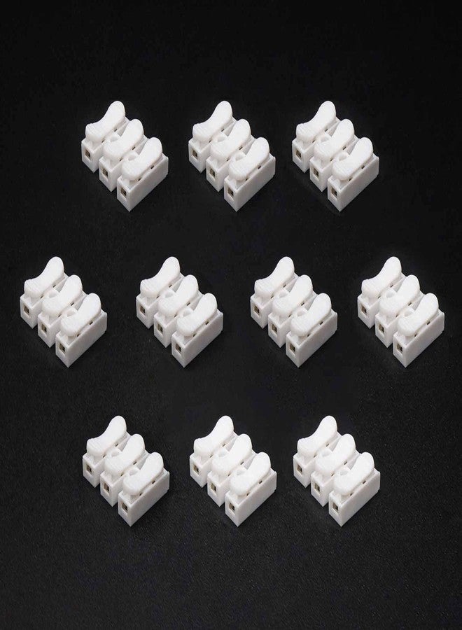Electronicspices Electronic Spices Pack of 10 CH3 Quick Cable Clamp Terminal Block Connector Spring Wire Connector for LED Light bar Connection Spring Cable clamp - Image 1