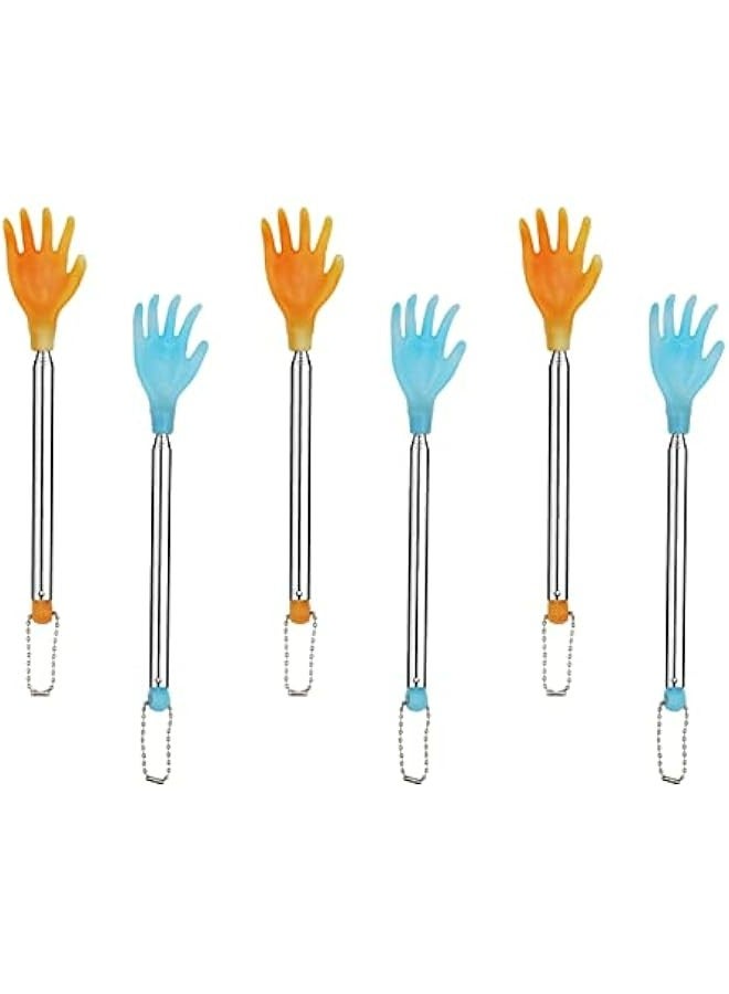 Loquat Telescoping Back Scratcher for Men Women Kids, Portable Extendable Massage Tool to Eliminate Itching, 17.3 Long, Blue and Yellow Colors - Image 1