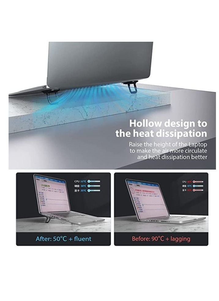 Keyboard Riser and Laptop Stand Adjustable Angles Computer Keyboard Stand for Desk Laptop Feet for MacBook Pro/Air Galaxy Book Pro Surface 10-17 Inches Laptop