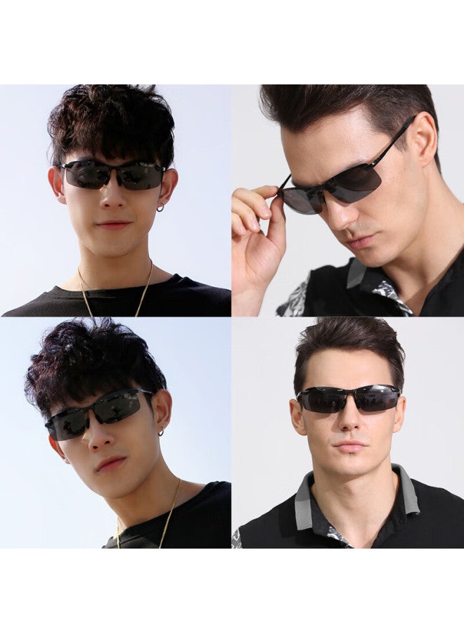 Lovedru Ralph Drew Color-changing Sungl Men's Driver Driving Sungl Fishing Shooting Anti-uv Anti-glare Sunshade Sunscreen Sungl Square Small Face Uv400 Sungl Uv400 Sunscreen High Quality P - Image 3