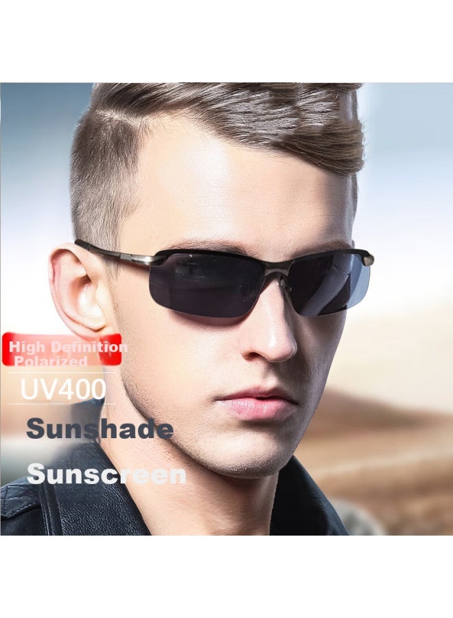 Lovedru Ralph Drew Color-changing Sungl Men's Driver Driving Sungl Fishing Shooting Anti-uv Anti-glare Sunshade Sunscreen Sungl Square Small Face Uv400 Sungl Uv400 Sunscreen High Quality P - Image 1