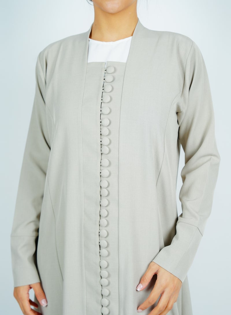 Rosette Abaya Stylish abaya with  button style - Image 2