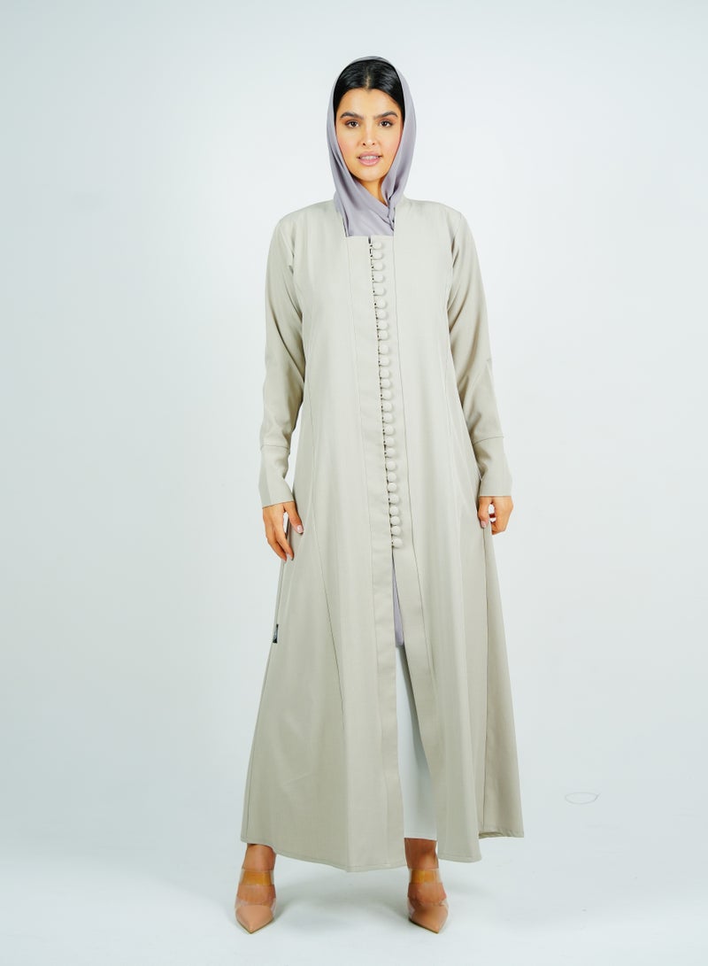 Rosette Abaya Stylish abaya with  button style - Image 1