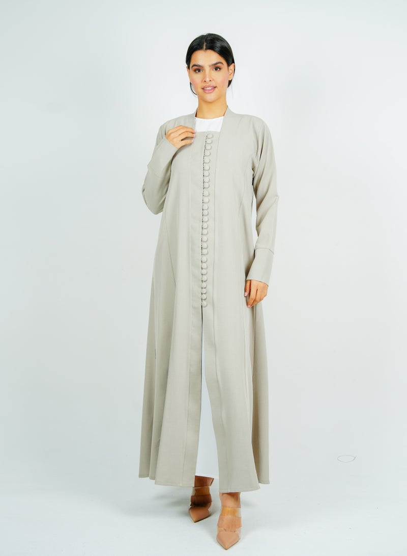 Rosette Abaya Stylish abaya with  button style - Image 4