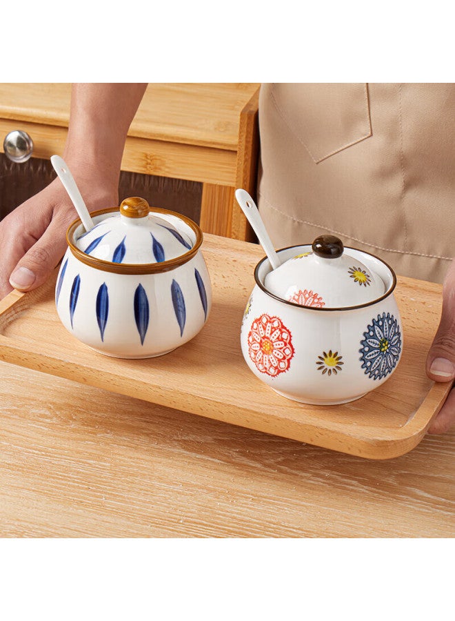 Bj Ceramic Lard Jar Kitchen Seasoning Container With Spoon Salt Jar Spice Container Chili Oil Jar Oil Storage Jar Heat-resistant - Image 4
