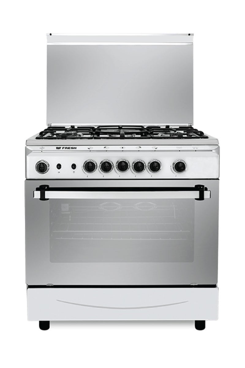 Fresh Italiano Gas Cooker with Fan Cast Digital - 80 x 55 / 5 Stainless Steel Burners 500004892 - Image 1