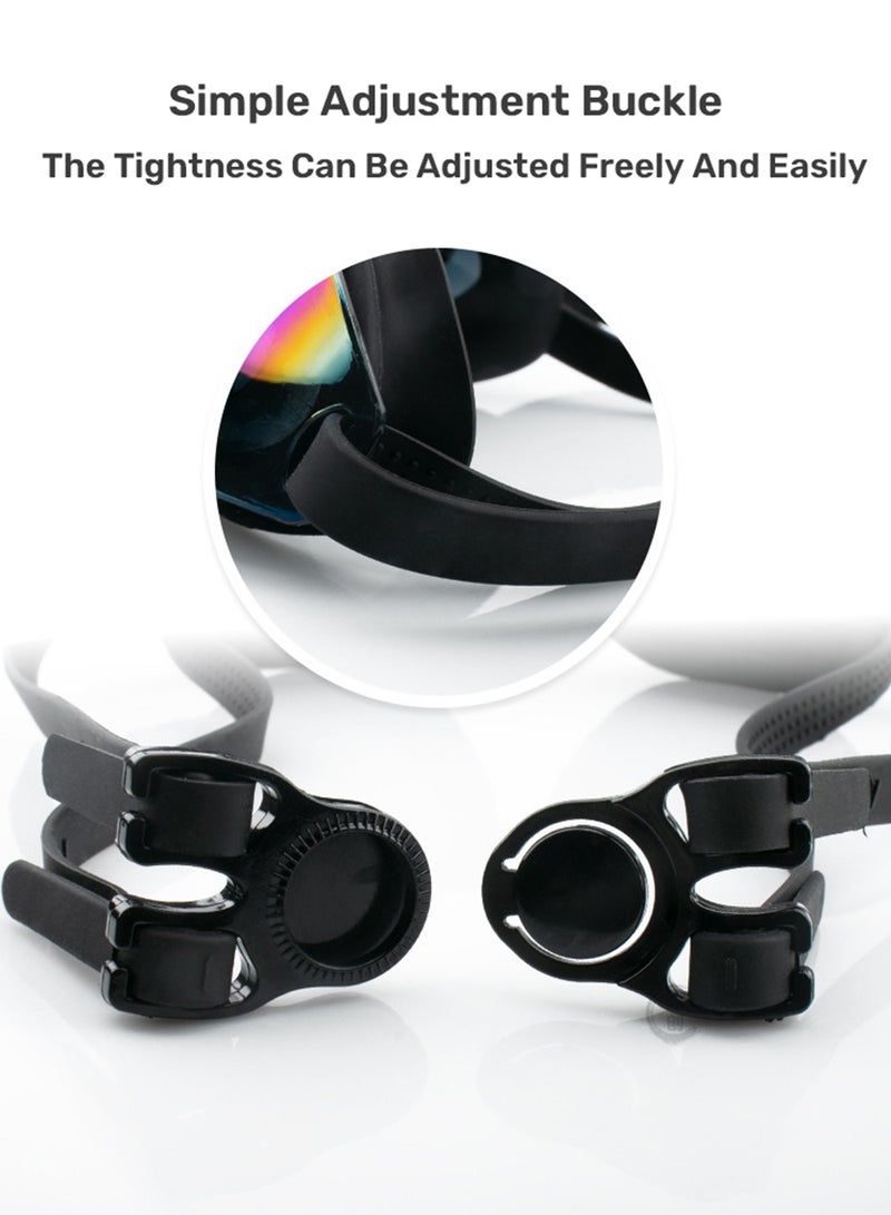 Aurafly 5-in-1 Anti-Fog Swimming Goggles - Goggle Set with Swimming Cap, Earplugs, Nose Clip,Portable Swimming Goggle Case and Leak-Proof Goggles - Waterproof Swimming Goggles that Can Effectively Block Ultraviolet Rays,Clear Vision,180° Panoramic - Suitable for Men Women Teenagers - Image 3