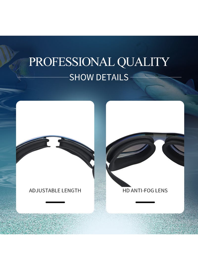 Aurafly 5-in-1 Anti-Fog Swimming Goggles - Goggle Set with Swimming Cap, Earplugs, Nose Clip,Portable Swimming Goggle Case and Leak-Proof Goggles - Waterproof Swimming Goggles that Can Effectively Block Ultraviolet Rays,Clear Vision,180° Panoramic - Suitable for Men Women Teenagers - Image 5