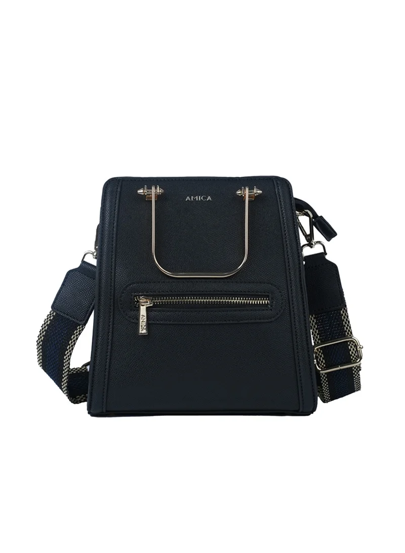 AMICA Aurelia Women's Shoulder Crossbody Handbag with Embellished Handles