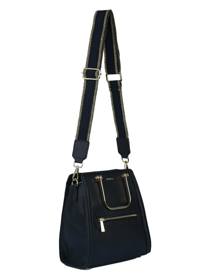 AMICA Aurelia Women's Shoulder Crossbody Handbag with Embellished Handles