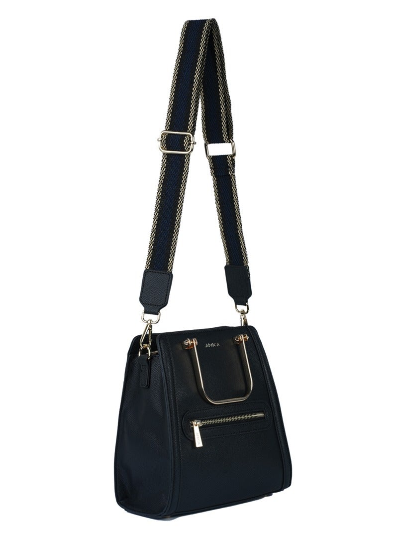 AMICA Aurelia Women's Shoulder Crossbody Handbag with Embellished Handles - Image 3