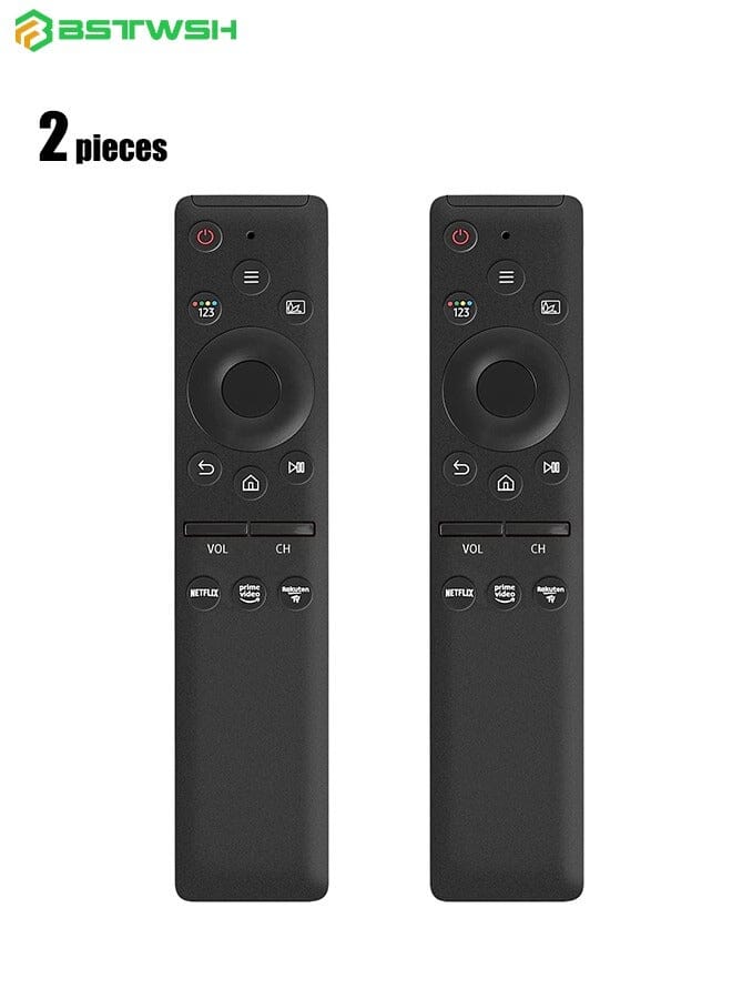 BSTWSH Universal Remote Control With Netflix And Prime Video And Www And Rakuten-Tv For Samsung Smart Tv Crystal Qled Oled Fiat Uhd Tv Suhd Hdr Led Lcd Hd Tv Curved Uhd Tv 4K 3D Tv Comfortable Grip Black - Image 1